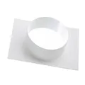 Produktbild: EUROPLAST Ø 150mm Abschlussrahmen Wandanschluss Flansch Rundrohr Kunststoff Schachtsystem, Weiß