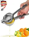 Produktbild: Zitruspresse Edelstahl manuell groß für Zitronen Limetten Orangen hohe Kapazität