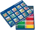 Produktbild: STAEDTLER Fasermaler Noris Club jumbo, 144er Schulbox Minenstärke: 3.0 mm, rund, Tinte mit Lebensmittelfarbe, - 1 Stück (340 C144)