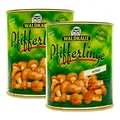 Produktbild: Food-United Pfifferlinge ausgesucht klein Speise-Pilz 2 Dosen Füllmenge 800g ATG 455g hochwertiges Qualitätsprodukt wohlschmeckend küchenfertig geputzt keine Konservierungsstoffe