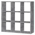 Produktbild: Regal - lichtgrau - Betonoptik - 3x3 Fächer Bücherregal Kellerregal Standregal