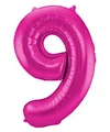 Produktbild: Folat 631990 - Folienballon Zahl 9 - magenta - ca. 86 cm