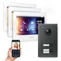 Produktbild: Goliath Hybrid - 2-Draht | Full-HD Video Türsprechanlage | App | 3-Fam | 3 x Full-Touchscreen 7