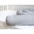 Produktbild: 400 cm Nestchenschlange 100% GRAU Baumwolle Multifunktion PREMIUM Bettschlange Zierkissen Bettrolle Dekokissen Zugluftstopper Top GESCHENK - Grau