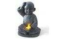 Produktbild: Arnusa Gartenfigur Solarleuchte Mönch Buddha mit Buch Gartendeko Deko Figur Statue, (1 St), 41x30x24 cm Gartenstatue 4 kg