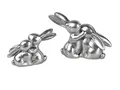 Produktbild: formano Geschenke und Dekoration zu Ostern- lustiges Hasenpaar silberfarbend 15cm aus Keramik 1 von 2