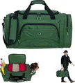Produktbild: Sporttasche Damen Herren Elephant Color Big 55 cm 40 L Nassfach Reisetasche Sport Fitness Sauna Tasche groß 1296 Dark Green (Dunkelgrün) + Trinkflasche