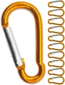 Produktbild: 10 Stück Aluminium-Karabiner S-Karabiner 40 cm Orange