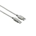 Produktbild: Hama USB A Kabel - USB B (Korb, USB-A 2.0, USB-B, 480Mbit/s, 0,5A, für PC, Notebook, 5m) grau