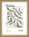 Produktbild: accent by nielsen Bilderrahmen, 18 x 24 cm, Holz, Gold, Fotorahmen zum Auftstellen und Aufhängen im Hoch- & Querformat, Echtglas, Ascot
