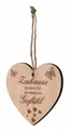 Produktbild: Herz 9x10cm Birkenholz Sprüche Familie Zuhause Liebe Deko Holz Anhänger Geschenk