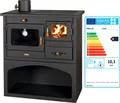 Produktbild: - Holzofen PRITY 1P34 10,1 kW mit Backofen & Metallplatte Kaminofen Links
