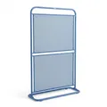 Produktbild: MWH Garten Balkon Sichtschutz 124 x 80 cm Raumteiler Streckmetall blau