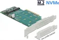 Produktbild: Delock 89045 PCI Express x8 Karte zu 2 x intern NVMe M.2 Key M - Bifurcation - Low Profile Formfaktor