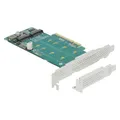 Produktbild: Delock PCI Express x8-Karte zu 2 x internem NVMe M.2 Key M (89045)