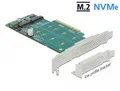 Produktbild: Delock PCI Express x8 Karte zu 2 x intern NVMe M.2 Key M - Bifurcation -