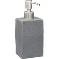Produktbild: Relaxdays - Seifenspender, 200 ml, nachfüllbar, Bad, wc, Küche, Flüssigseifenspender, Polyresin, Edelstahlpumpe, grau