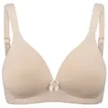 Produktbild: Naturana Bügelloser BH Basic (1-tlg) Schalen-BH ohne Bügel - Nahtlose Cups, Gepolsterte Entlastungsträger beige|braun 75