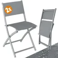 Produktbild: Gartenstuhl 2er-Set Grau