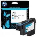 Produktbild: HP 70 (C9404A) schwarz matt, cyan Druckkopf