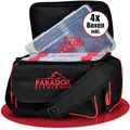 Produktbild: Paradox Fishing Angeltasche mit Boxen I inkl. 4 Boxen I Angelrucksack Angelkoffer - viel Platz für Köder und Angelzubehör