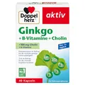 Produktbild: Doppelherz Ginkgo + B-Vitamine + Cholin - Mit Pantothensäure als Beitrag zur normalen geistigen Leistungsfähigkeit - 40 Kapseln
