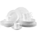 Produktbild: Rosenthal Kombiservice Jade, Weiß, Keramik, 30-teilig, 200 ml,200 ml, 35x35x33 cm, DIN EN ISO 14001, DIN EN ISO 9001, hitzebeständig, Essen & Trinken, Geschirr, Geschirr-Sets, Kombiservice