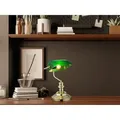 Produktbild: Eglo - Retro Schreibtischlampe antique Messing mit Acrylschirm Grün, Höhe 36cm