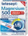 Produktbild: tetesept Magnesium 500 Direkt – 1 x 20 Direkt-Sticks - Nahrungsergänzungsmittel mit Magnesium Pulver zur Einnahme ohne Wasser - Schnell für aktive Muskeln