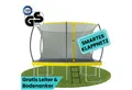 Produktbild: Zero Gravity Gartentrampolin Trampolin Outdoor oval/rechteckig, TÜV GS, 305x213, 366x244, 457x366, Trampolin Komplett-Set inkl. Leiter, Quick-Fold-Netzsystem