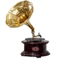 Produktbild: Nostalgie Grammophon rund Dekoration Trichter Grammofon Antik Stil (h2)