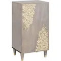 Produktbild: Sideboard Grau und Gold 40 x 33.5 x 75 cm Massivholz Mango vidaXL
