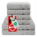 Produktbild: 6 teiliges Handtuch Set 100% Baumwolle Weich Saugstark Qualität Handtücher Se...