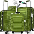 Produktbild: KESSER® 3tlg. Hartschalenkofferset Hartschalenkoffer Reisekoffer Set Reisekofferset Trolley Koffer 4 Rollen ABS-Hartschale Teleskopgriff Inkl. Kofferwaage + Gepäckanhänger Rollkoffer Schloss, M-L-XL
