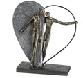 Produktbild: Casablanca - Skulptur Herzklopfen - Poly/Metall - Grau - (HxBxT) 31 x 8 x 10cm