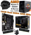 Produktbild: Bundle AMD Ryzen 5 5600X ASUS TUF Gaming A520M-Plus WIFI + 16GB Dual RAM 3200MHz