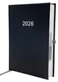 Produktbild: ADINA Buchkalender 2026 ADINA Buchkalender Chefplaner A5 schwarz 1 Tag 1 Seite