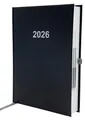 Produktbild: 2026 ADINA Buchkalender Chefplaner A5 schwarz 1 Tag 1 Seite