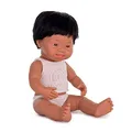 Produktbild: Miniland Dolls: lateinamerikanische Babypuppe Junge, mit Down Syndrom aus weichem Vinyl, 38 cm, präsentiert mit Unterwäsche in Geschenkbox (31267)