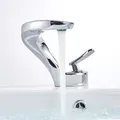 Produktbild: Moderne Einhand-Waschtischarmatur aus Messing fürs Bad