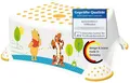 Produktbild: KiNDERWELT Premium Tritthocker für Kinder und Babys, Winnie Puuh Design in Weiß, Tritthocker Stufe für Kleinkinder ab 18 Monaten, abwischbar, rutschfest und BPA-frei