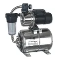 Produktbild: T.I.P. Hauswasserwerk HWW INOX 1300 Plus F – Edelstahl Druckkessel, 1200W, selbstansaugende Jet-Pumpe, 4350 l/h, 50m Förderhöhe, Vorfilter, wartungsfrei, Thermo-Überlastschutz