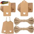 Produktbild: G2PLUS 100Stk Geschenk Anhänger Braun, 4.5X9.5Cm Kraftpapier Etiketten Tags, 300