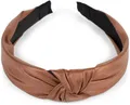 Produktbild: styleBREAKER Haarband, 1-tlg., Haarreif Kunstleder Optik mit Knoten
