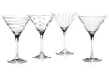 Produktbild: MIKASA Cheers Martini-Gläser, 4er-Set, 290 ml, Silber