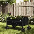 Produktbild: WOLTU Bollerwagen Faltbar Handwagen Gartenwagen mit Bremsen Doppelrädern Schwarz