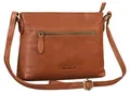 Produktbild: Benthill Damen Handtasche aus Echt-Leder - Schultertasche aus Rindsleder - Tasche mit Reißverschluss - Vintage Ledertasche / Umhängetasche
