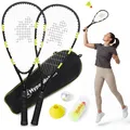 Produktbild: HyperMotion Speed-Badminton-Set 5 Speeder mit Transporttasche für 2 Spieler