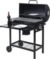 Produktbild: Grillwagen MCW-F70, Holzkohlegrill Standgrill Gartengrill mit Deckel Ablage, Stahl 103x93x70cm schwarz