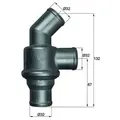 Produktbild: Thermostat Kühlmittel MAHLE TH 16 80 für BMW 1er